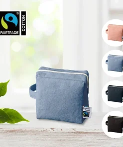 フェアトレードコットンキャンバスファスナーポーチ（S）